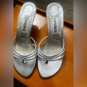 Caparros Silver Evening Shoes